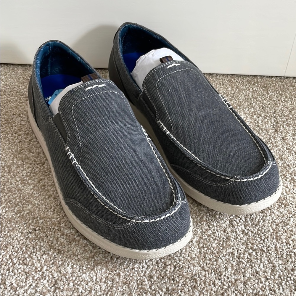 Gray Loafers with Comfortable Slip-On Design